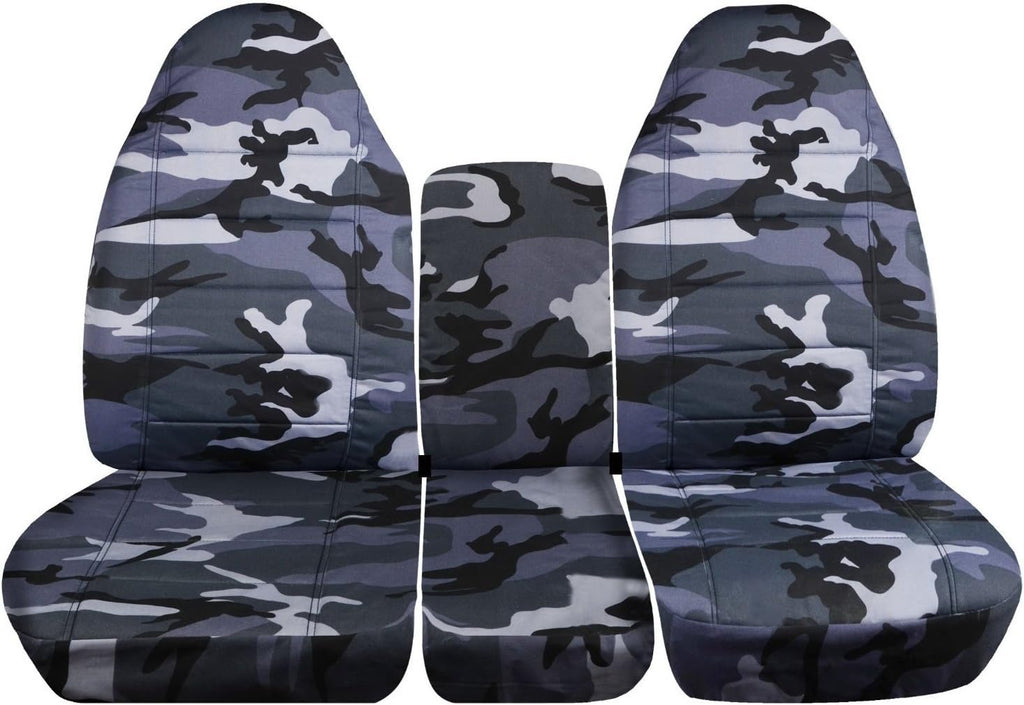 Camo Truck Seat Covers for 2002-2005 Dodge Ram Front 40/20/40 Split Bench with Center Console W4167