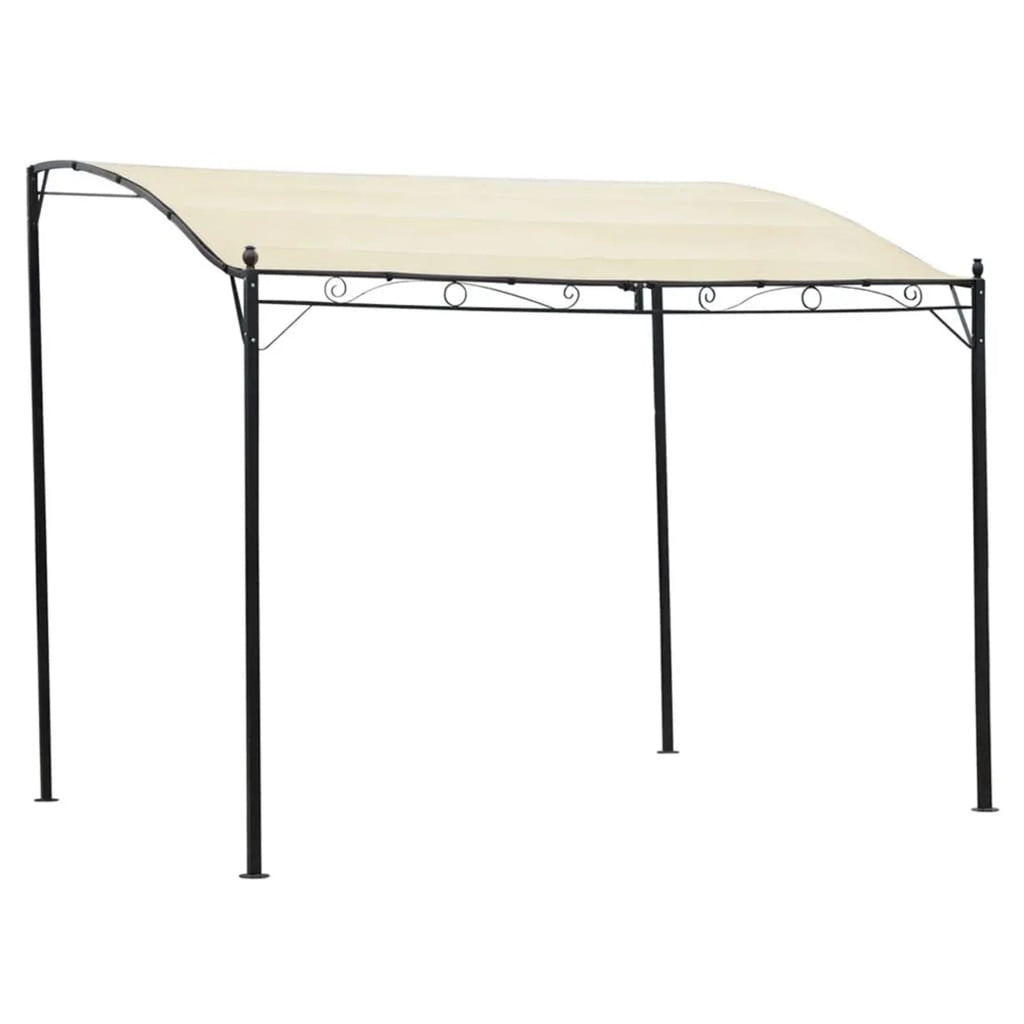 Cream White Steel Frame Garden Canopy Tent Sun Shelter 9.8ft x 8.2ft F692842