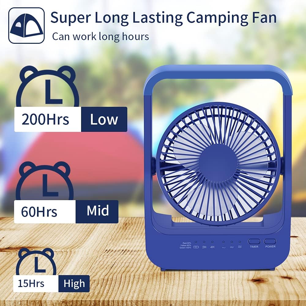 Rechargeable Portable USB Desk Fan with Timer P61203