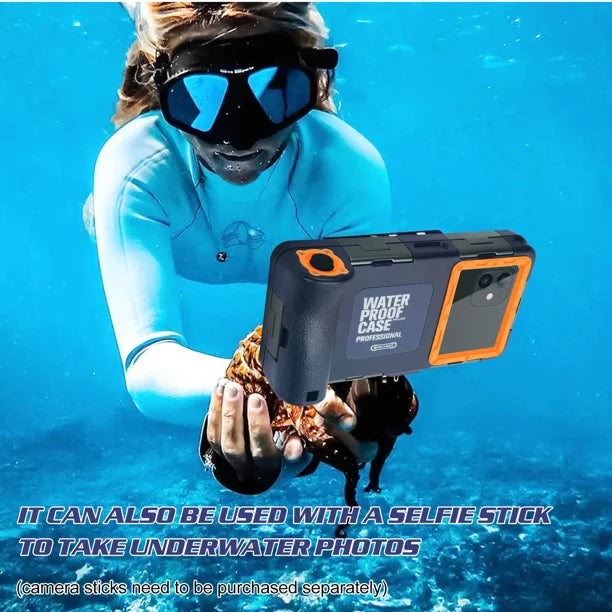Waterproof Protective Case for Phones Up to 6.9 Inch with Lanyard K2067