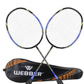 Black Blue Aluminum Carbon Fibre Badminton Racket Z587026