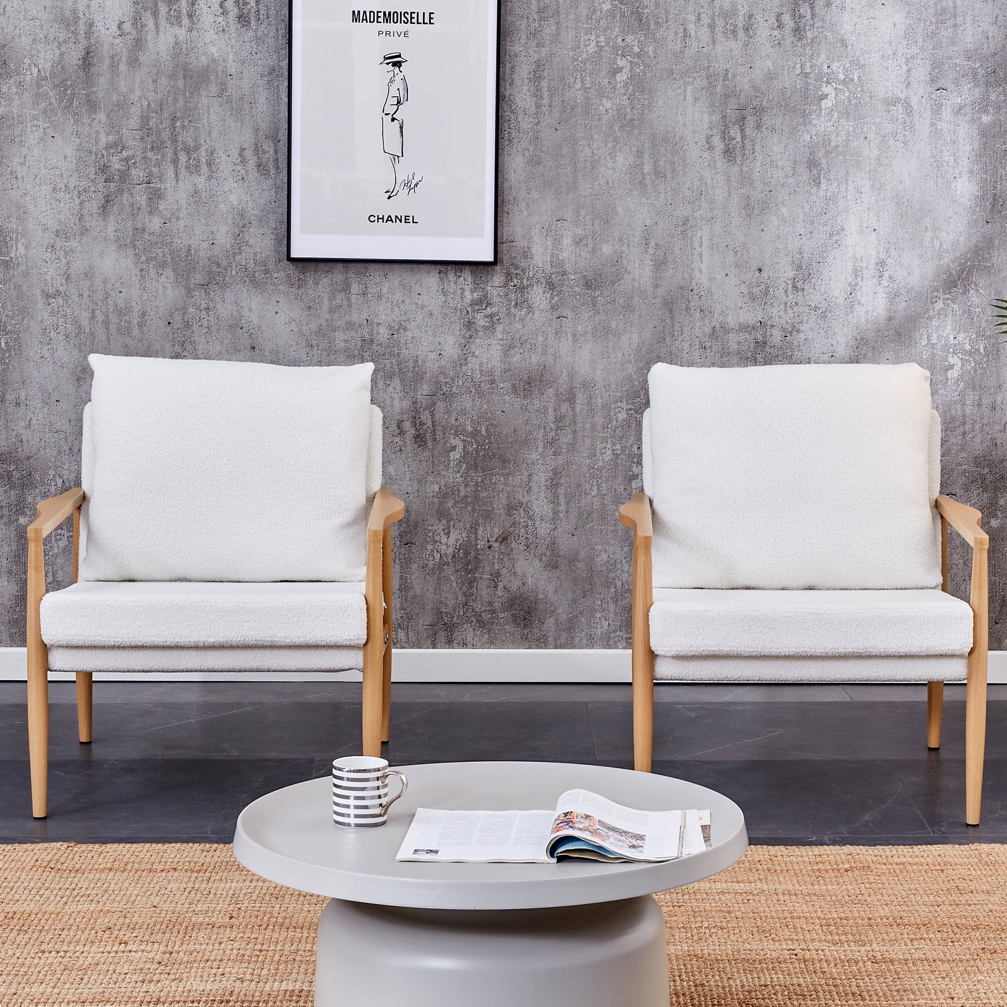 Teddy Velvet Accent Armchair with Metal Frame S6257
