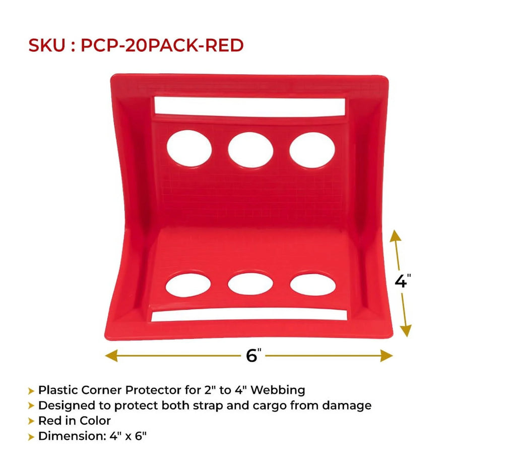 Red 4"x6" Flatbed Edge Protectors with Carrying Case G468802