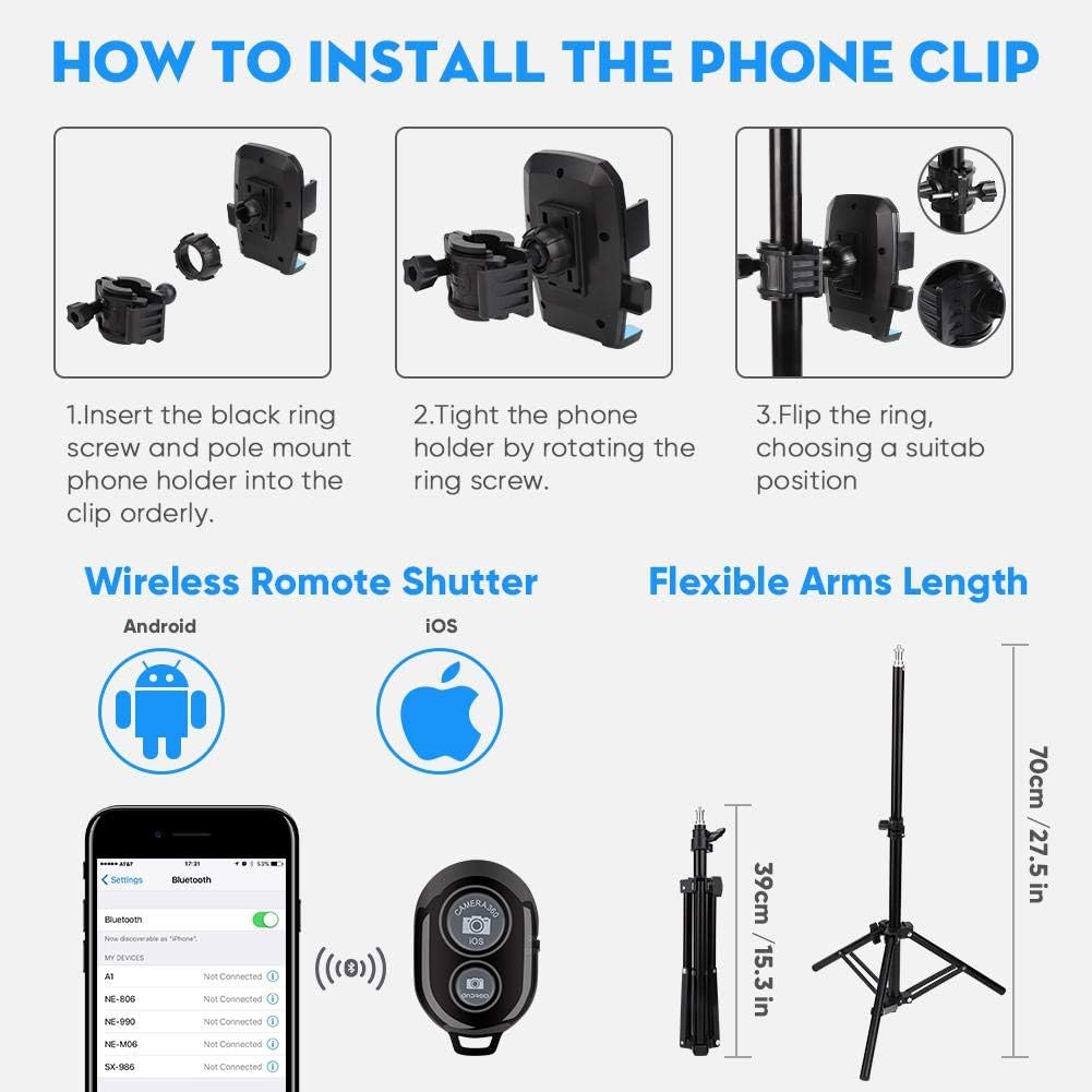 6" Circle Selfie Light with Phone Holder, Pack of 2 H6926