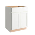 Polar White Finish Laminate Shaker Assembled Base Kitchen Cabinet 27 in. x 34.5 in. x 24 in. T551041