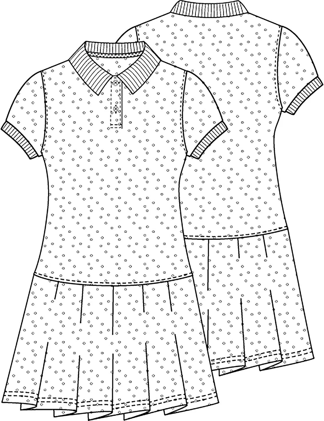 Red Pique Polo Dress A5911