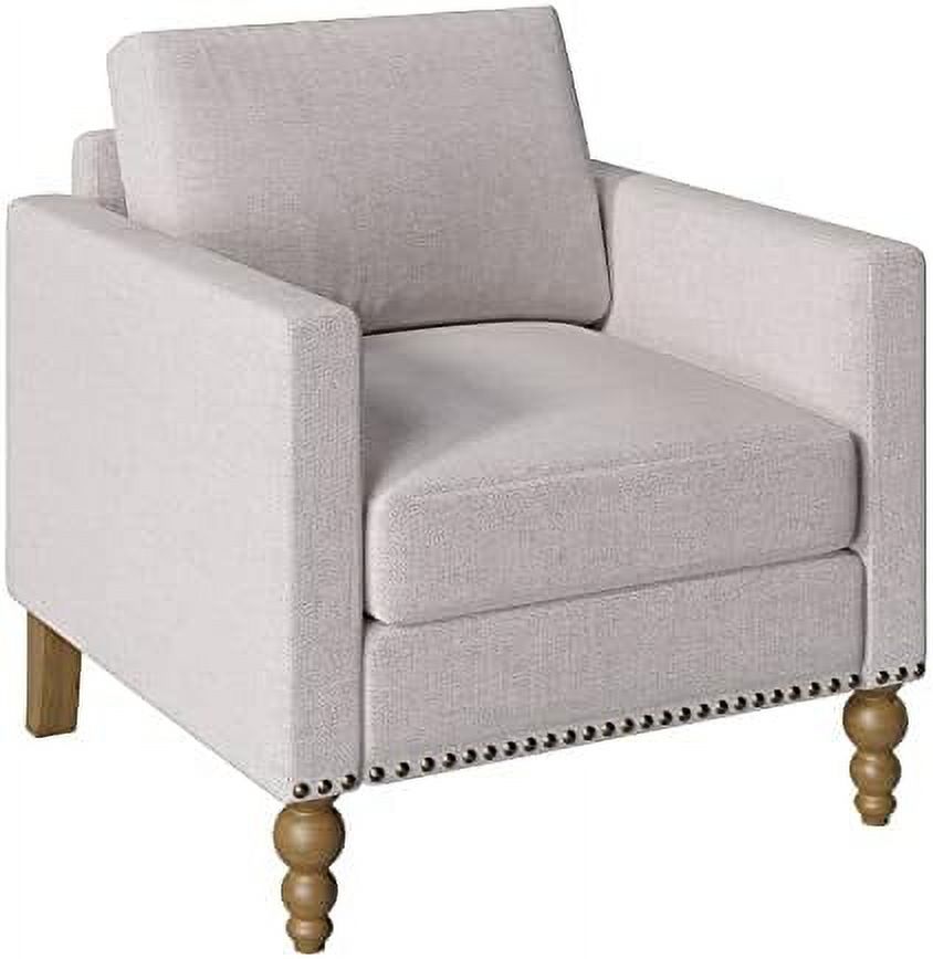 Blue Linen Tufted Recliner Single Sofa K4456
