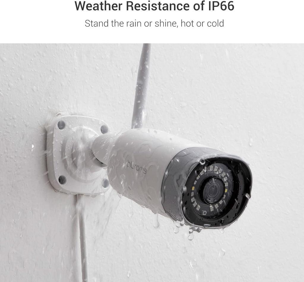 2pc Outdoor 2K Security Camera with Color Night Vision V637483